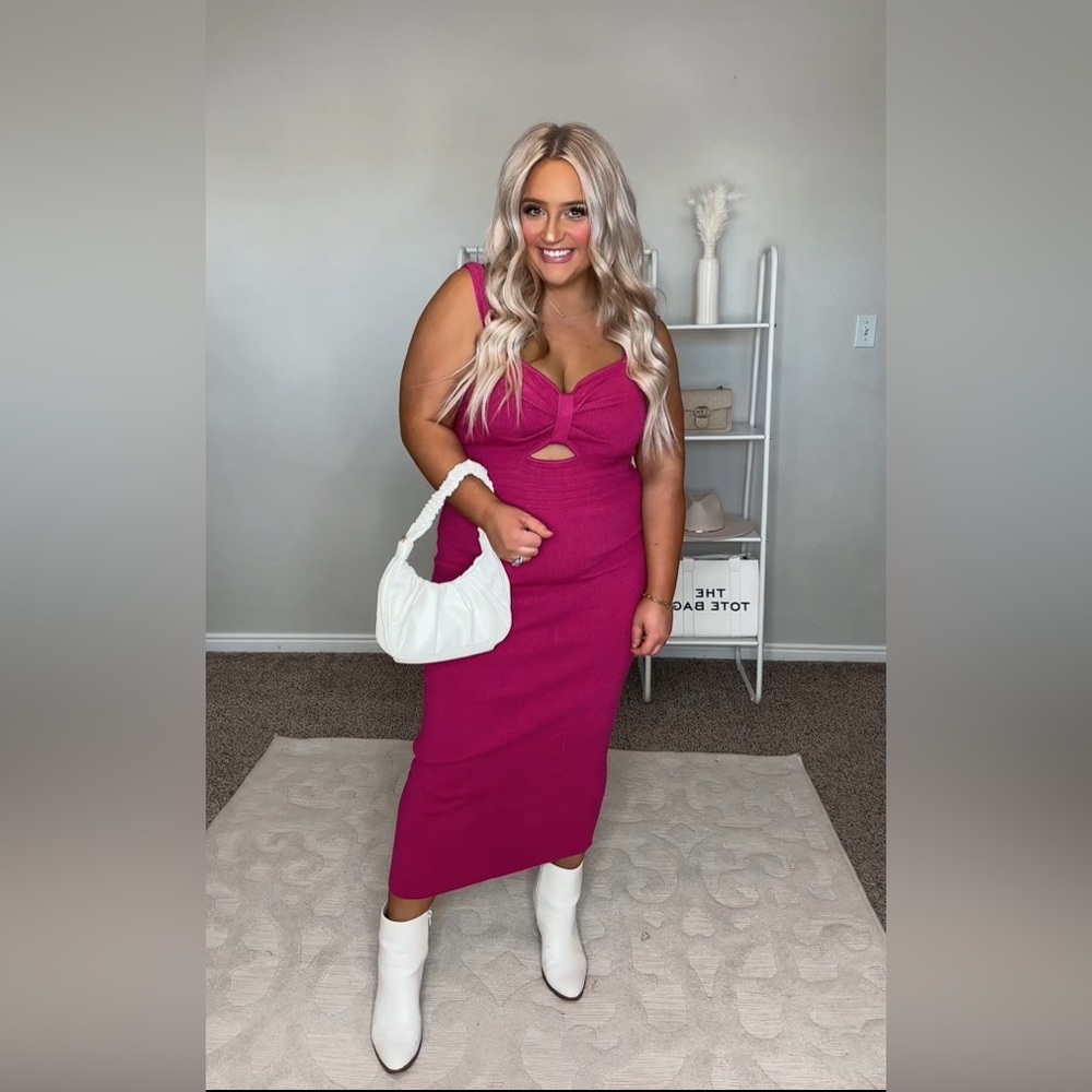 Fuschia Sweater Dress